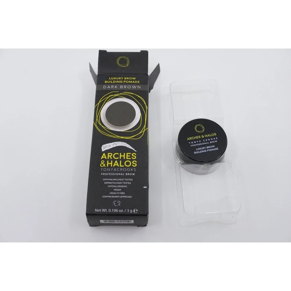Arches & Halos Luxury Brow Building Pomade Dark Brown 0.106 oz - New
